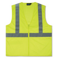 S363 Aware Wear Class 2 Mesh Hi-Viz Lime Economy Vest w/ Zipper (Medium)